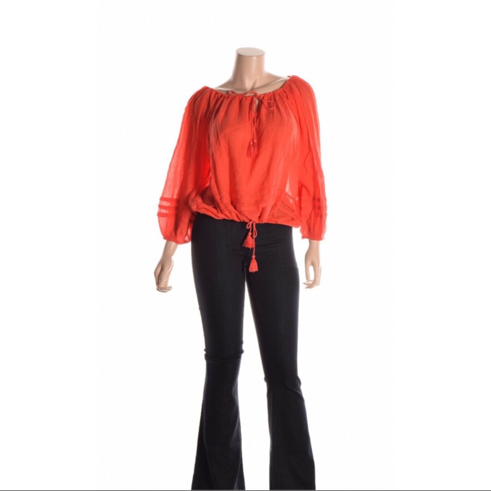 NWT Ralph Lauren Boho Sheer Top